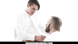 MissionaryBoys - Handsome Missionary Boy Cums In A Priest’s Mouth