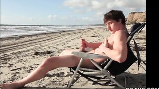 Lance Alexander on the beach