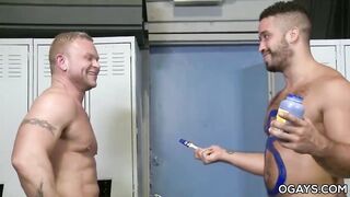 Trey fucks his white friend in the locker room