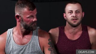 Interview followed by raw manly sex