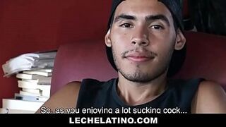 Young Latino Boy Enjoys Giving Double Blowjob