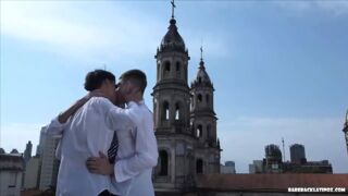 Latin Twinks Barebacking Threesome