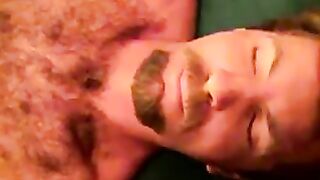 Hairy straight redneck gets facial treatment