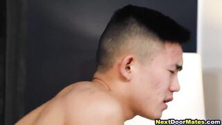 Hot jock fucks gay asian stripper bareback