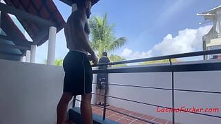 The Balcony Sex With Hot Latino Twink