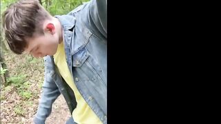 Hot Boy Jerking Big Dick OUTDOORS