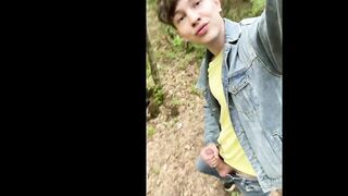 Hot Boy Jerking Big Dick OUTDOORS