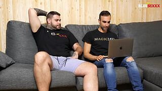 Straight friends watching porn