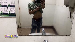 They publish a new porn video of a young man stripping naked in the city's public bathroom