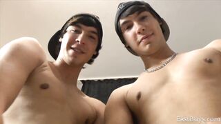 Aston twins - Czech this out, we have done it again!! We have twins and they are cute as a button! Watch them to show off, flex, and finally jerk off their dicks just for you! More to come !