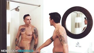 Tatted Hunk Catches Jock Wanking