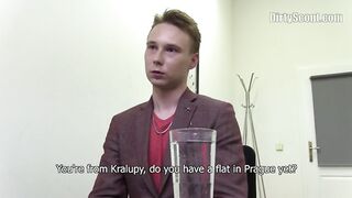 DIRTY SCOUT 155 - Suited Up Twink Impresses Agent And Gets A Hard Cock