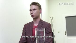 DIRTY SCOUT 155 - Suited Up Twink Impresses Agent And Gets A Hard Cock