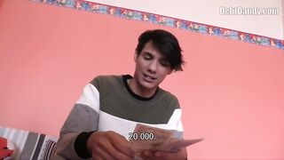 DEBT DANDY 242 - Twink Gets On His Knees And Starts Sucking Cock In POV