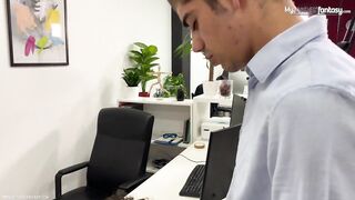 sex in the office porn movie - behind the scenes bareback spits spanish a pelo gay office