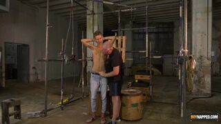 DILF Sebastian Kane restrains and dominates tall Jay McDally