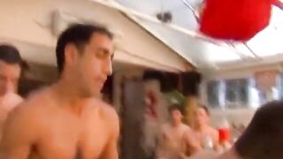 Skinny ks are anal banging in wild pool orgy