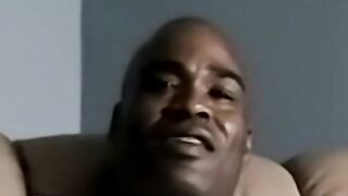 Handsome black amateur strokes his BBC and spits hot spunk