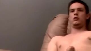 American twink Chance talks before masturbation cumshot