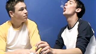 Twink smoker Shane Allen ass fucking after blowjob