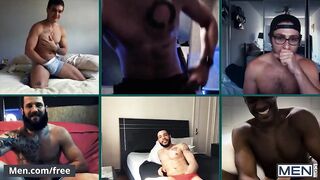 Six Men Get Together On A Video Call Some Fuck Their Holes