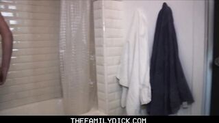 Hunk Stepdad Fucks His Twink Stepson In Family Bathroom