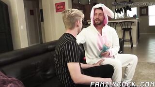 Twink seduced by stepfather with wet blowjob and fucked bare