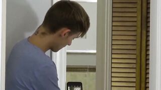 Twink fed hot jizz after hardcore bareback stepdad pounding