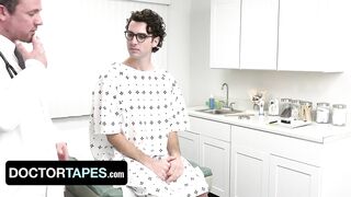 Doctor Tapes - Handsome Patient Shoots Huge Load All Over His Face While Perv Doctor Creampies Him