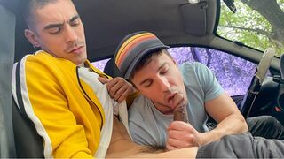 Straight Dude Isra Hell Agrees To Bang Latino Driver Jonas Matt And Take His Cock After