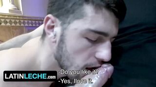 Cute Latino Amateur Slobbers On Big Fat Cock And Swallows Hot Jizz Joe & Angel