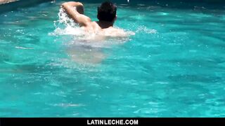 Fucking A Muscular Latino Boy By The Pool