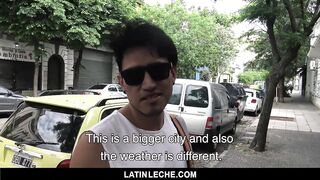 Cute Latino Stud Is Convinced To Suck Uncut Cock