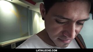 Cute Latino Stud Is Convinced To Suck Uncut Cock