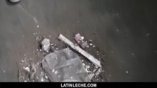 Straight latin work sucks camera man’s cock for cash