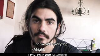 Latin; - Cute Latino Hipster Gets A Sticky Cum Facial