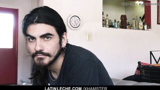 Latin; - Cute Latino Hipster Gets A Sticky Cum Facial