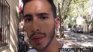 Young Latino gets paid to be barebacked for the first time