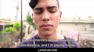 Young Straight Latino Boy Cash To Fuck Gay Filmmaker Outside