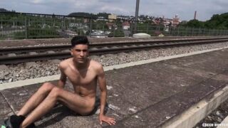 Guy Who Needs Money Badly Agrees To Swallow A Stranger's Dick Railway Tracks For Some Cash - BIGSTR