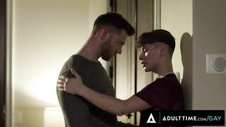 ADULT TIME - Upset Twink Cyrus Stark & Hunk Older Boyfriend Caden Jackson Have Anal Swap Sex! FACIAL