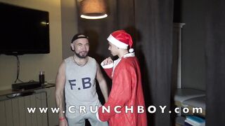 Jess ROYAN fucked by latino twink crossdressed in Santa CLAU