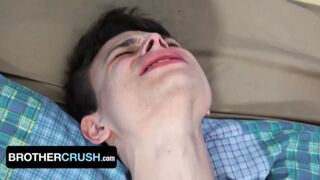 BrotherCrush - Horny Stud Tricks And Hardcore Fucks His Innocent Stepbrother's Asshole POV Style