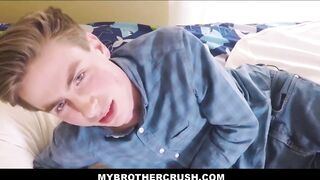 Blonde Twink Step Brother Is Having Wet Dreams POV