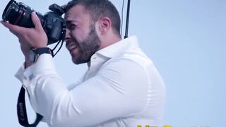 Classy model ass banged by muscled photographer