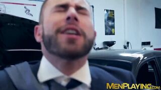 Two gay guys in suits fall in love and fuck each other well