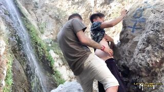 Public HOT Twink Fucked PUBLIC WATERFALL Juven bareback