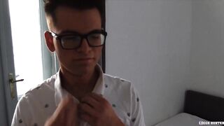 Super Nerdy Twink Gets His Tight Asshole Opened Up