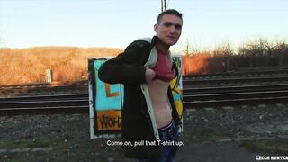 Slim Dude Found By The Train Tracks Gets His Tight Ass Pounded