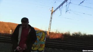 Slim Dude Found By The Train Tracks Gets His Tight Ass Pounded